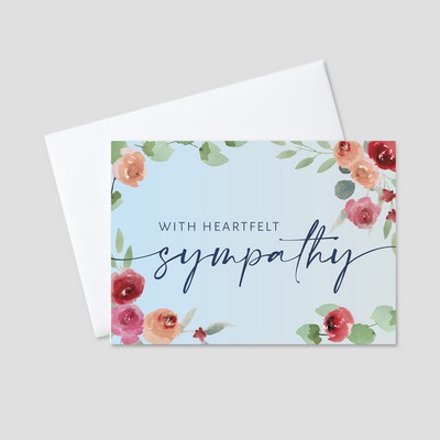 Heartfelt Bouquet Sympathy Greeting Card