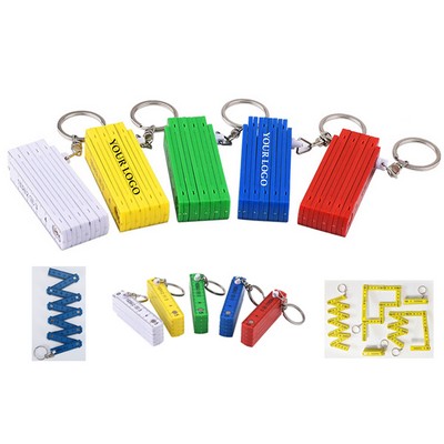 Portable Folding Ruler+Key Chain