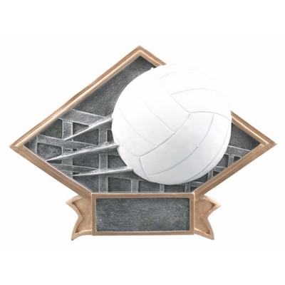 6" x 4 1/2" Volleyball Diamond Plate Resin