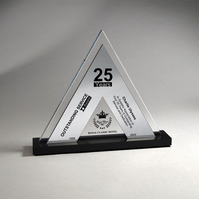 Clear and Black Acrylic Alpine Award, Sml