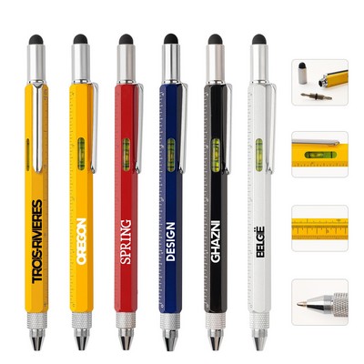 6 in 1 Multi Functional Stylus Tool Pen