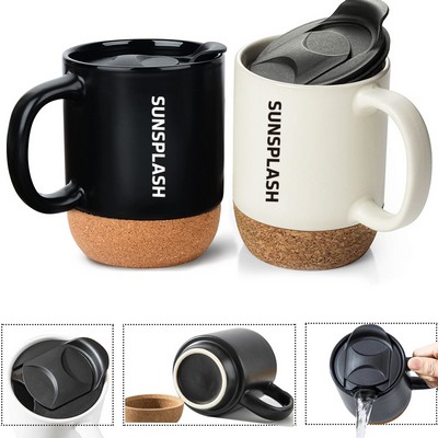 12Oz. Cork Bottom Ceramic Coffee Mug