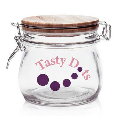 16 oz. Hearty Glass Storage Jar (2 Color Imprint)