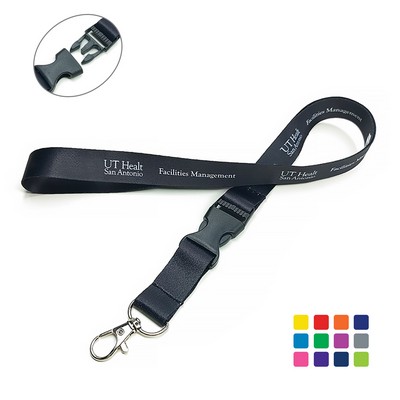 Custom Lanyard w/Lobster Claw & Buckle Release