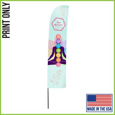 13ft Single Sided Premium Straight Flag - Graphic Only - Made in the USA