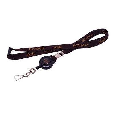 1/2 Woven Lanyard with Retractable Reel