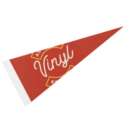 8" x 18" Full Color Felt Pennant - with Strip