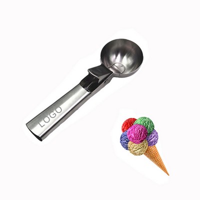 Stainless Steel Ice Cream & Fruit Scoop W/ Trigger