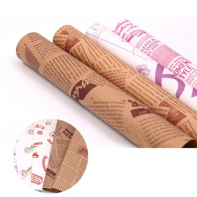 Custom Grease proof Wax Food Wrapping Paper