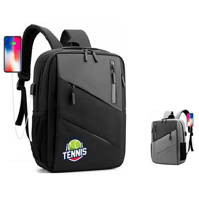 Business Laptop Backpack With USB Charging Port