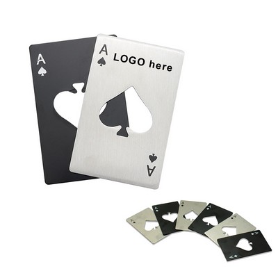 Stainless Poker Card Shape Bottle Opener