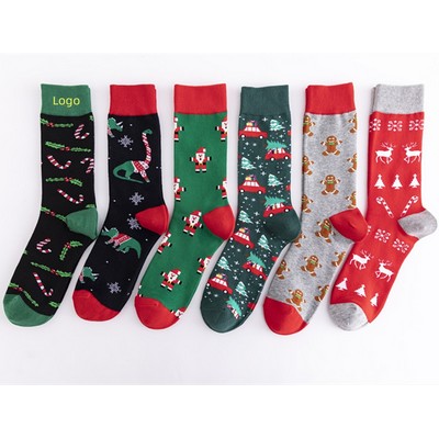 Men's Women's Christmas Socks Dress Socks Colorful Holiday Fashion Funny Cute Design for Men Women