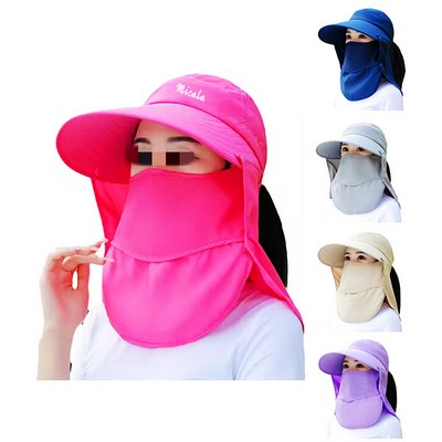 Sun Hat With Neck Face Flap