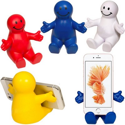 Happy Dude Cell Phone Holder & Squeezable Stress Reliever