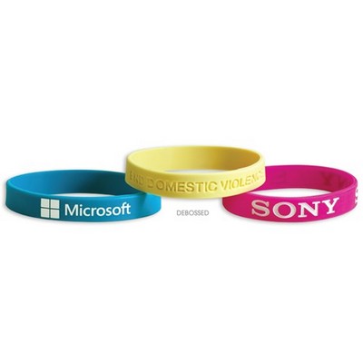 Standard Size Deboss w/1 Color Fill Wristband