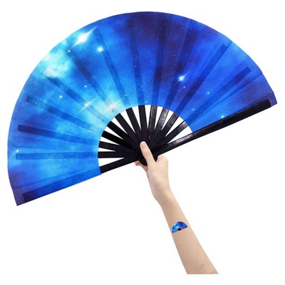 Folding Hand Fan Rave Festival Accessories