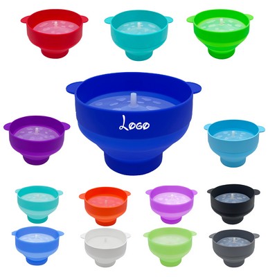 Silicone Popcorn Bowl With Lid