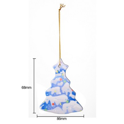 Christmas Tree-Shaped Ceramic Christmas Ornament