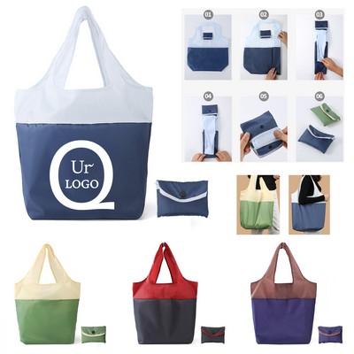 Two-Tone Folding Shopping Bag