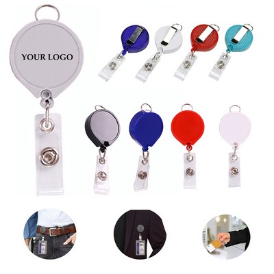 Round Retractable Badge Holder