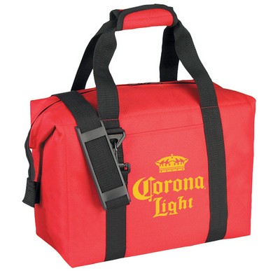 24 Can 600Denier Polyester Zippered Picnic Cooler Tote Bag