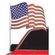 Cloth USA Automotive Antenna Pennant