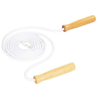 Polyester Jump Rope w/Wood Handles (10')