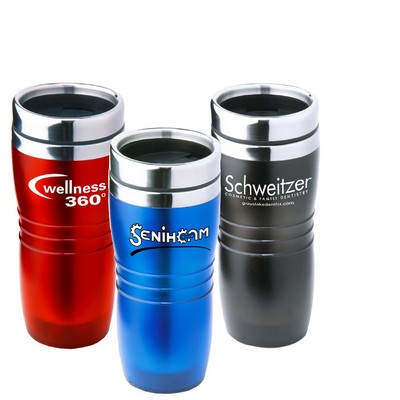 16 oz. Travel Stainless Steel Vacuum Insulated Coffee Cup w/ lid