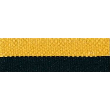 Snap Clip "v" Neck Ribbon 7/8"x32" - Black / Gold