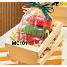 Wooden Slatted Mini Gift Crate (4"x4 1/4"x2 1/2")