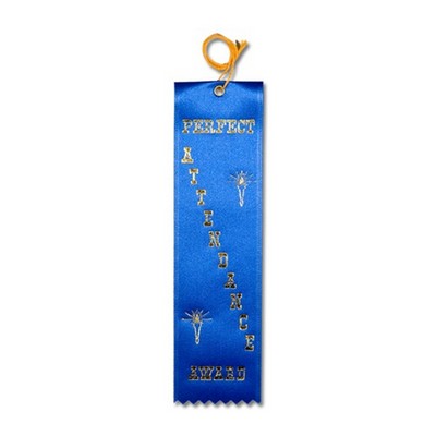 2"x8" Perfect Attendance Stock Carded Award Ribbon