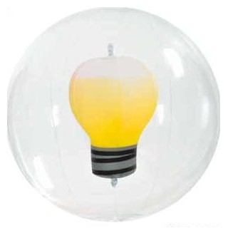 16" Inflatable Transparent Beach Ball w/ Bulb Insert©