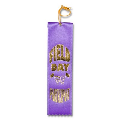 2"x8" Participant Stock Field Day Carded Event Ribbon