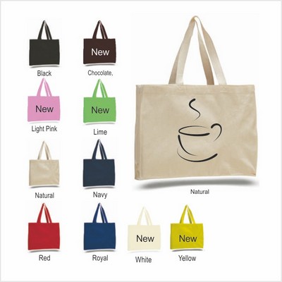 Q-Tees Canvas Gusset Tote Bag