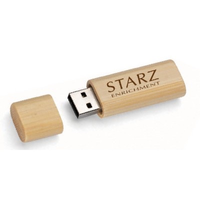 Bamboo USB Flash Drive w/Key Chain (64 MB)