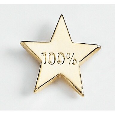 100% Star Marken Design Cast Lapel Pin (Up to 3/4")