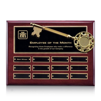 Key Perpetual Plaque - Rosewood 12 Plate