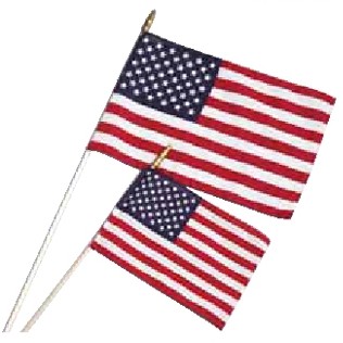 Cotton Hemmed Stick Flags (12"x18")