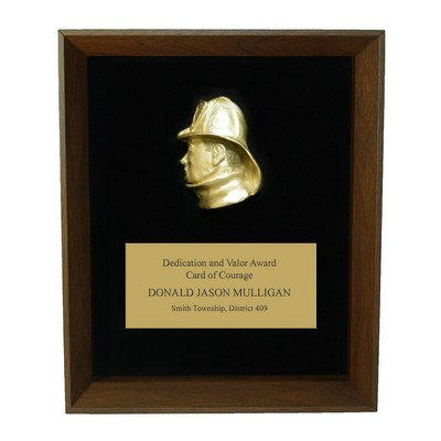 Fire Fighter Shadow Frame Plaque