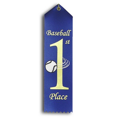 Stock Baseball Event Ribbon - 1st Place