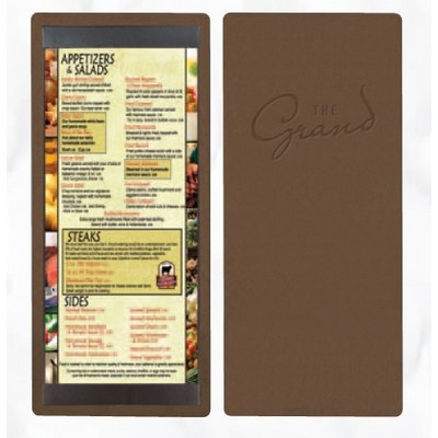 Single Panel Top & Bottom Strip Menu Board (8 1/2"X11" Insert)