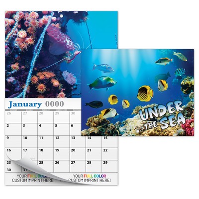 13 Month Custom Appointment Wall Calendar (High Gloss UV-Coated Cover)- UNDER THE SEA