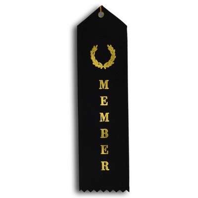 Standard Stock Ribbon w/Card & String (2"x8") - Member