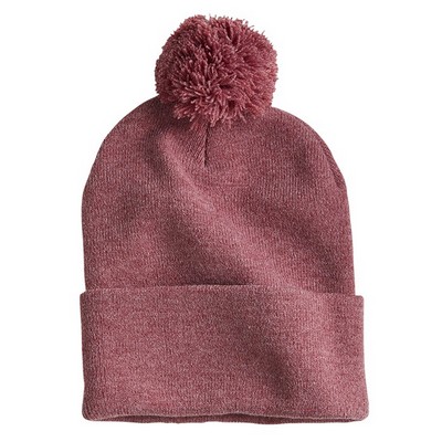 Sportsman™ Pom Pom Knit Beanie (Blank)