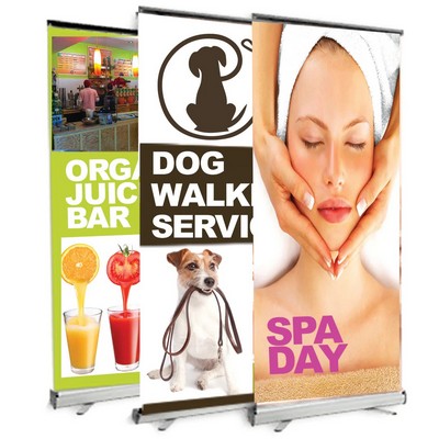 Retractable Roll Up Banner (33"x81")