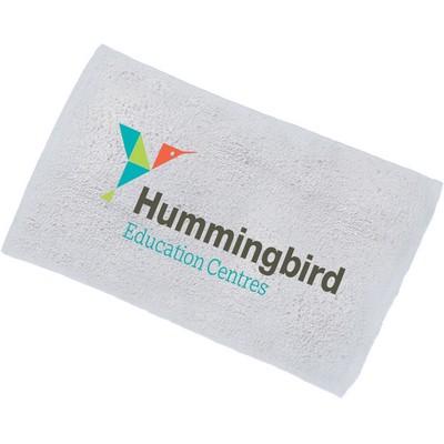 Rally Sport Towel Hemmed 15X18 - White (Imprinted)