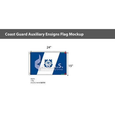 Coast Guard Auxiliary Ensign Flags 15x24 inch