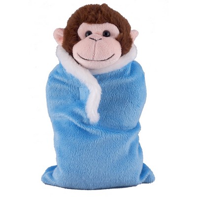 Soft Plush Monkey in Baby Sleep Bag Stuffed Animal