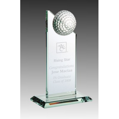 Golf Pinnacle Optic Crystal Award (5"x10½")