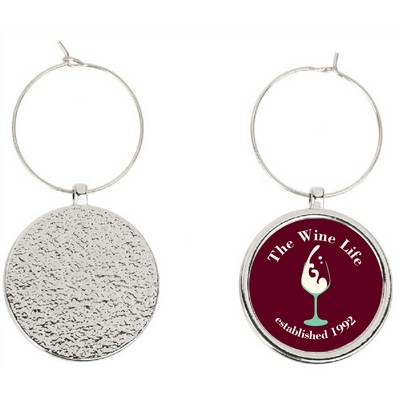 Wine Glass Charm w/1" Full Color Insert